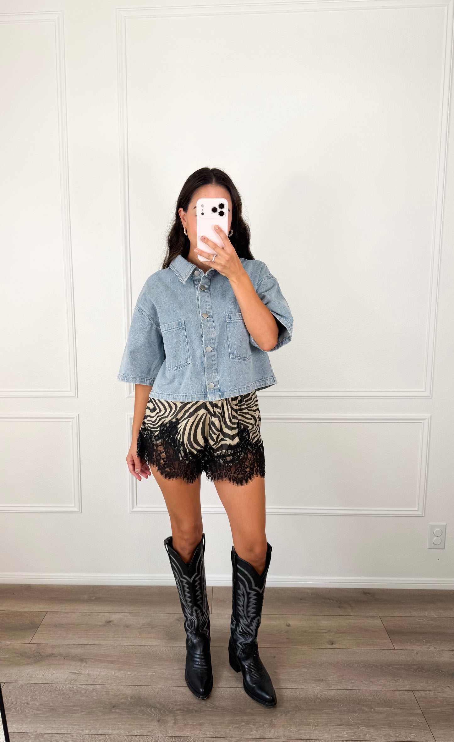 Paint the Town Zebra Shorts