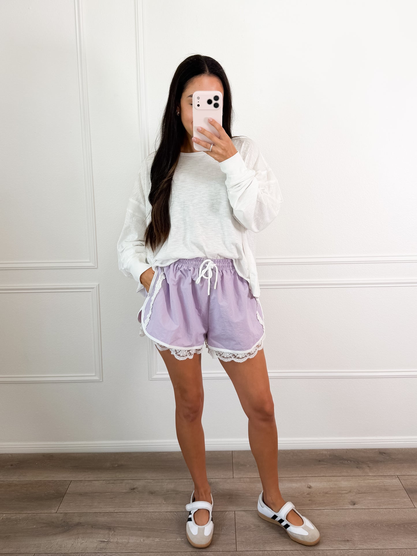 Lavender Lace shorts