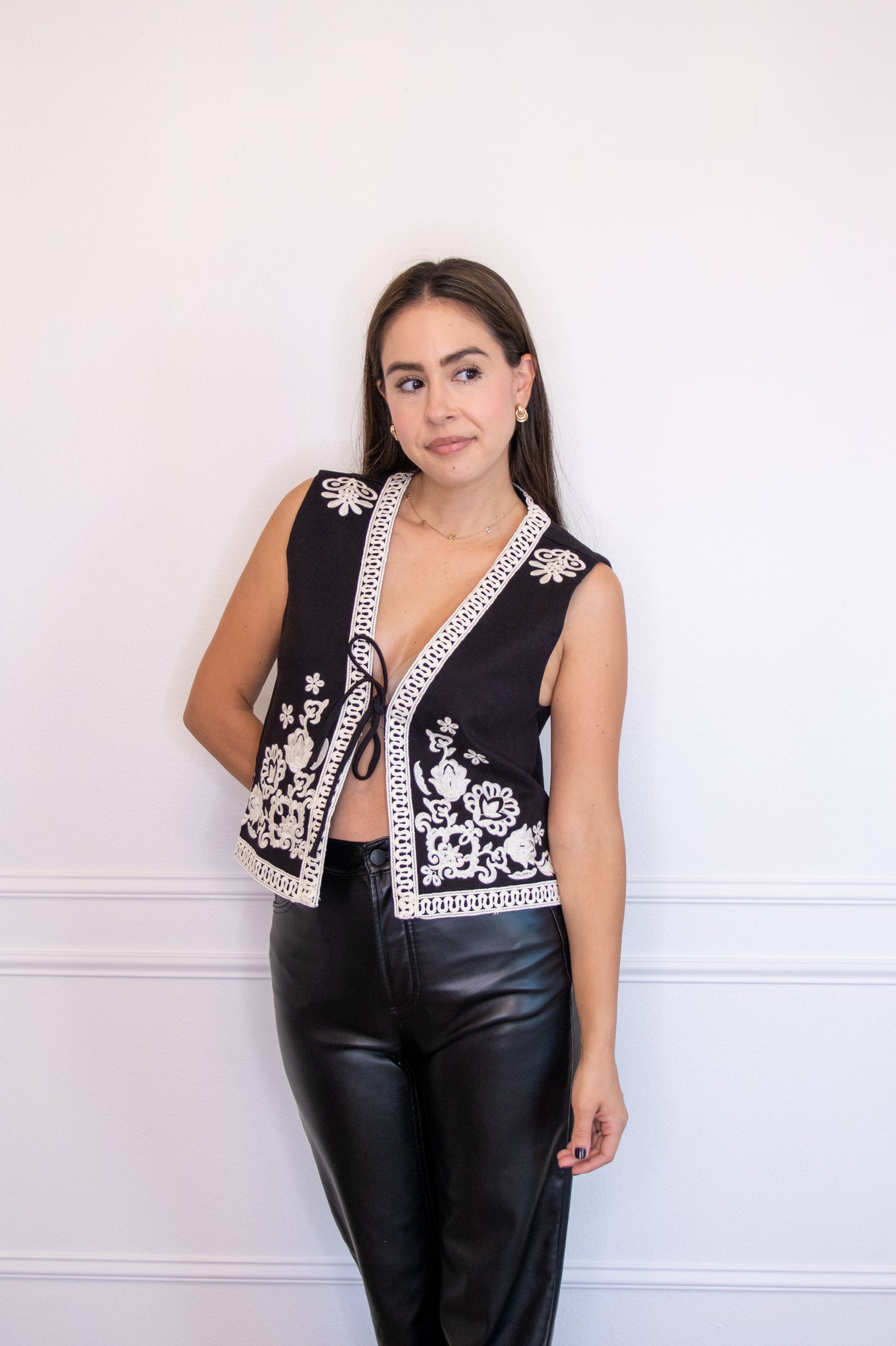 Black Bloom Vest