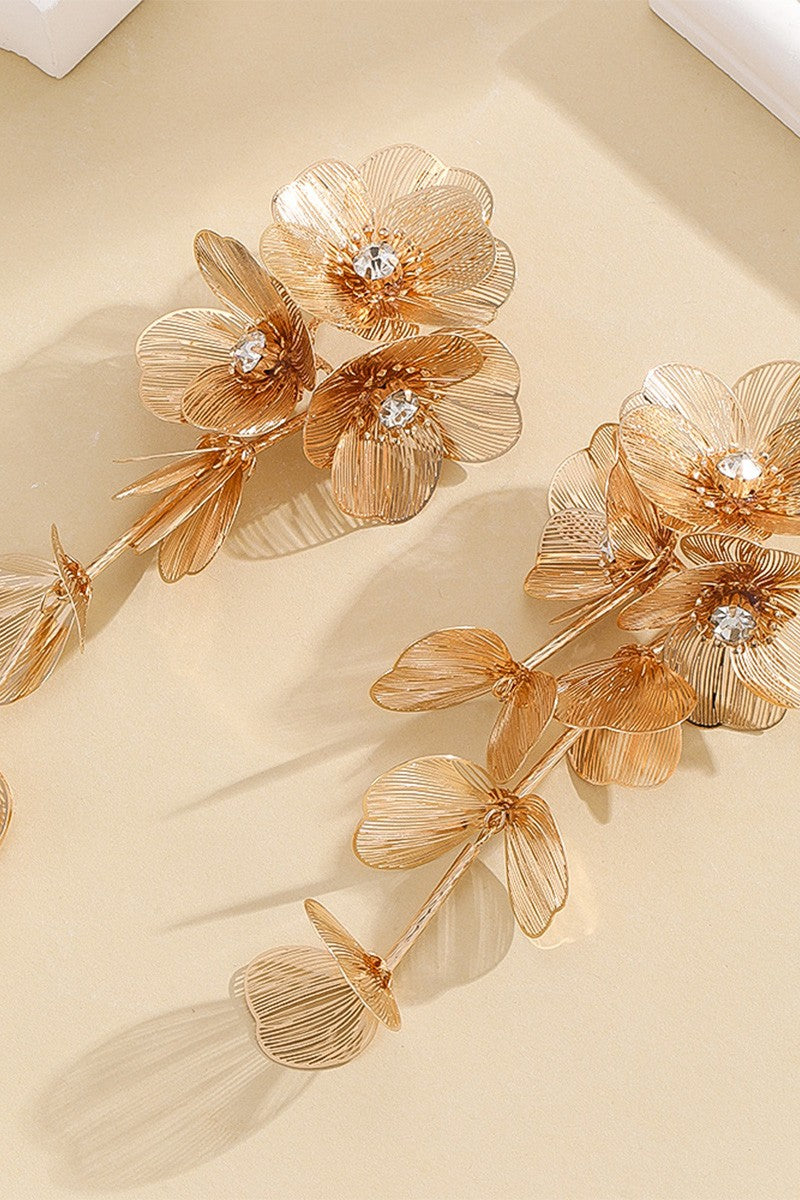 Gold Flower Earrings