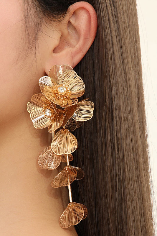 Gold Flower Earrings