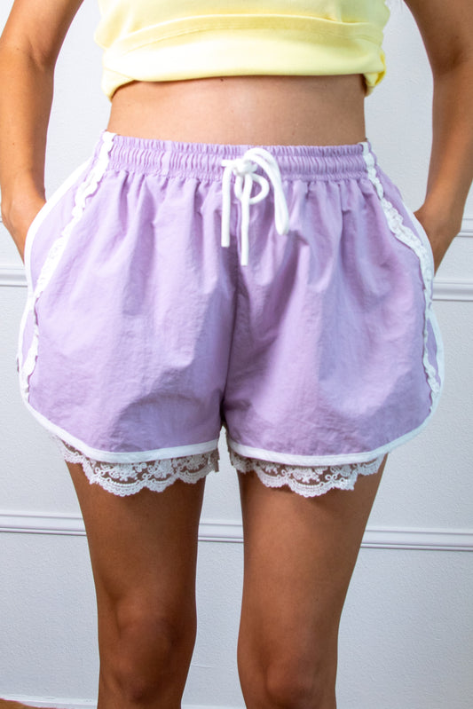 Lavender Lace shorts