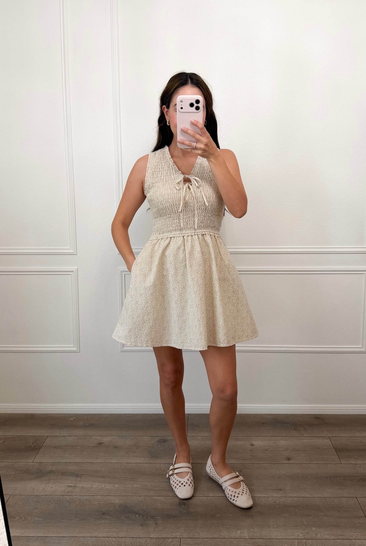 Matcha Rose Mini Dress