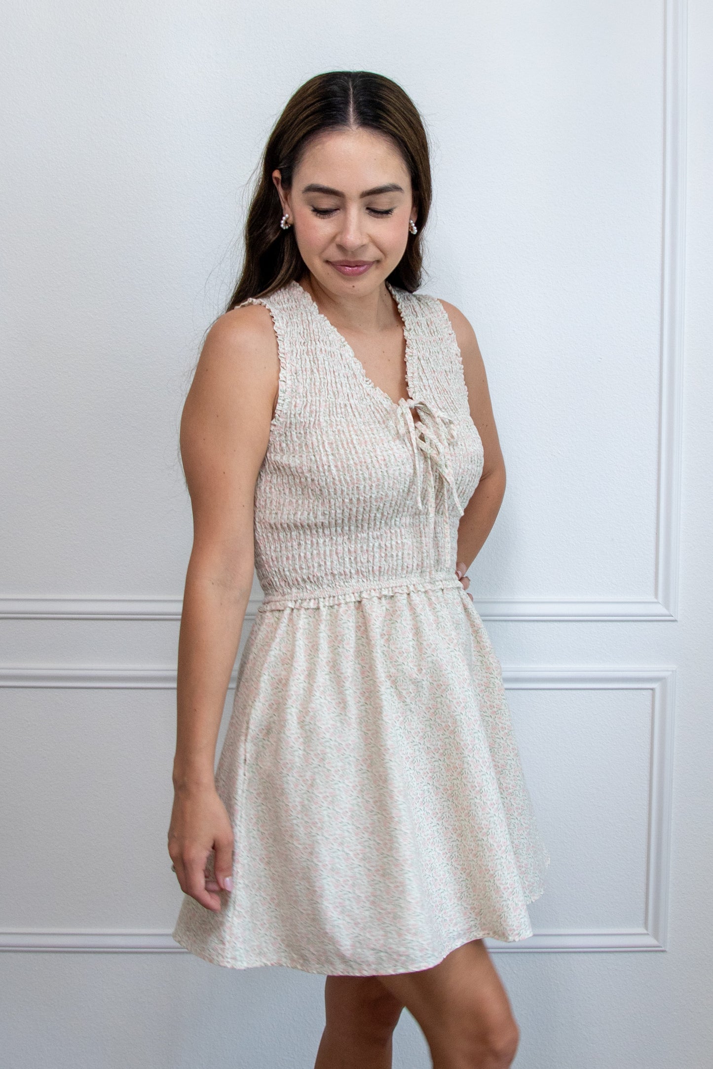Matcha Rose Mini Dress