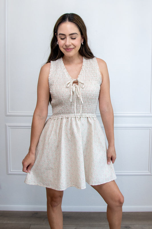 Matcha Rose Mini Dress