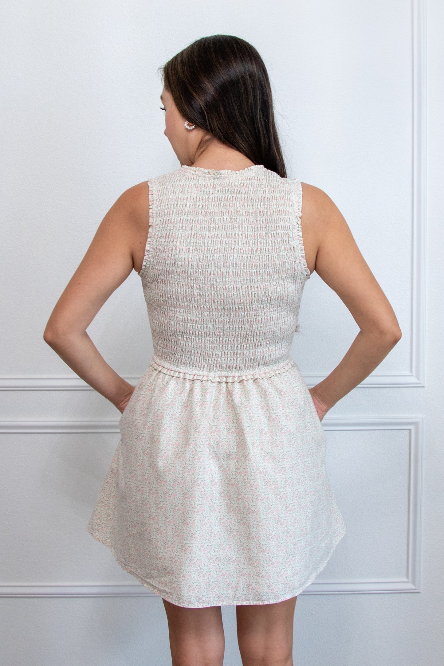 Matcha Rose Mini Dress