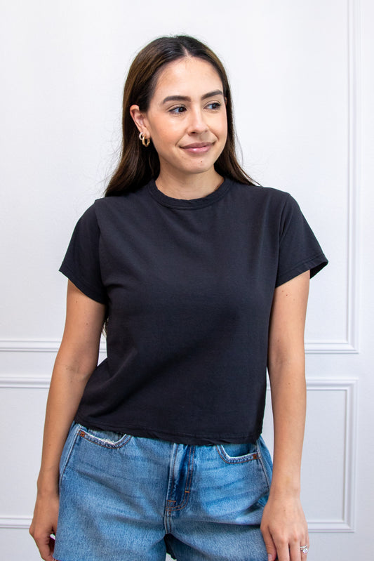 Collette Basic Black Tee