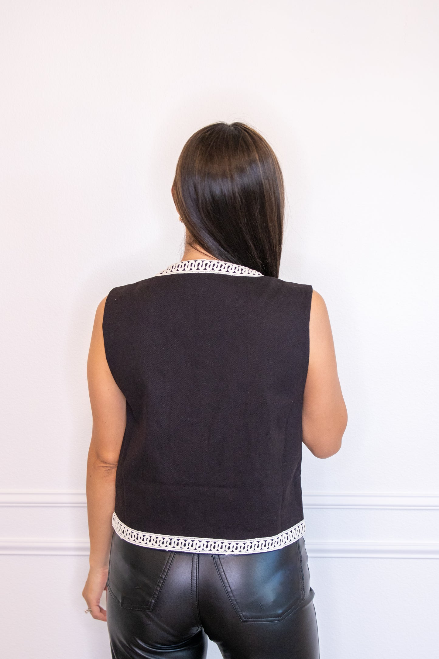 Black Bloom Vest