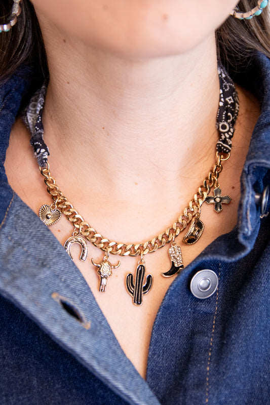 western charm necklace