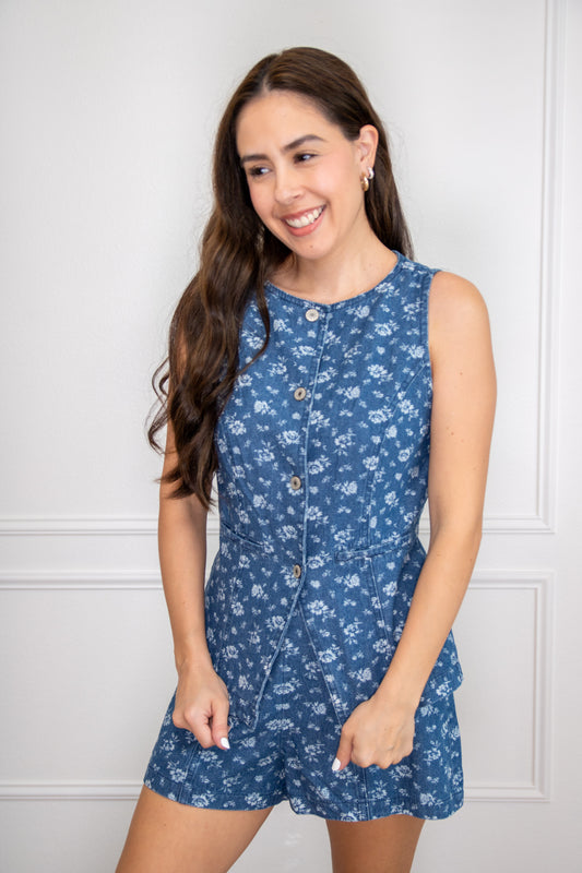 Quiet Bloom Denim set