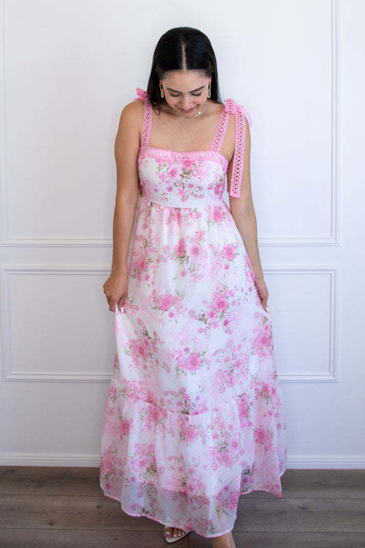 Pink Petals Maxi Dress