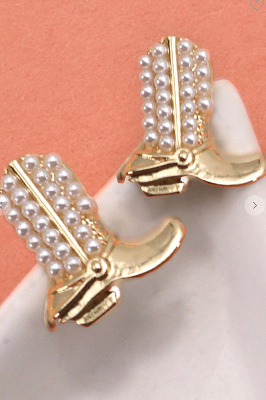 Boot Pearl Earrings